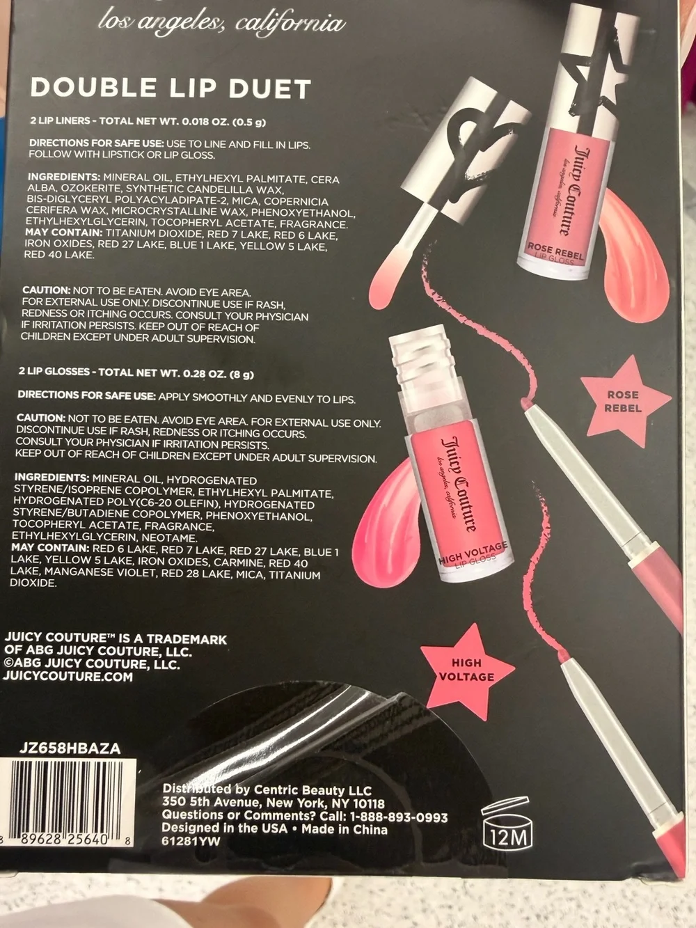Juicy Couture Double Lip Duet - High Voltage & Rose Rebel (Pink/Coral)